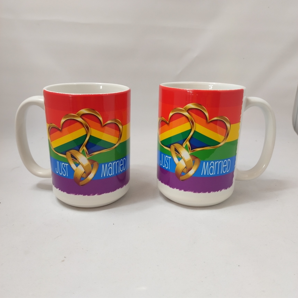 Just Married Large Coffee Mugs